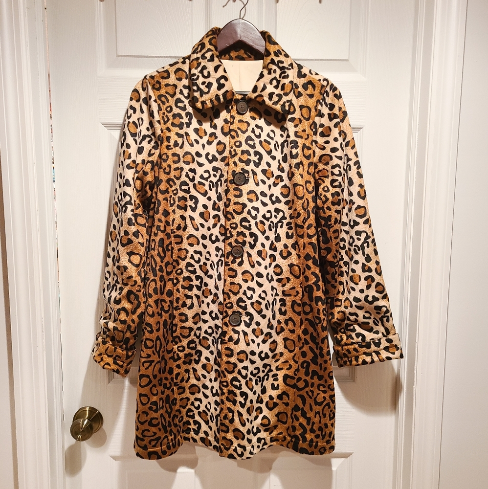 Dennis by Dennis Basso Leopard Reversible Coat